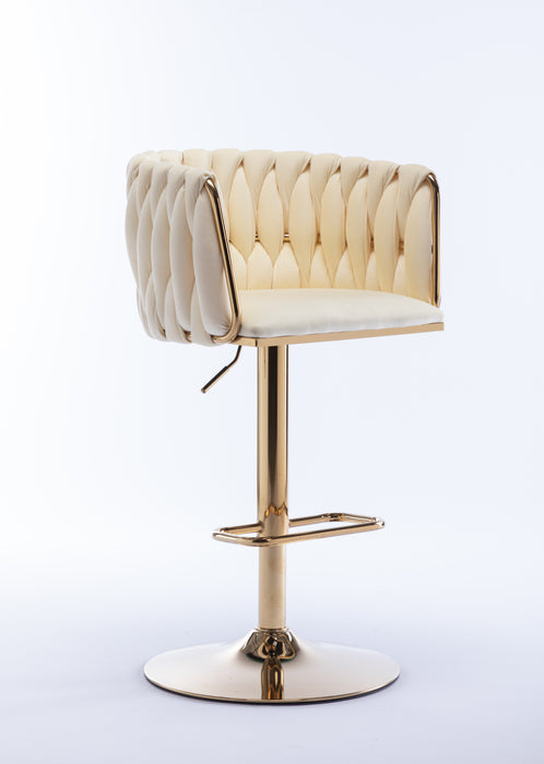 Set of 2 Bar Stools/ Ivory