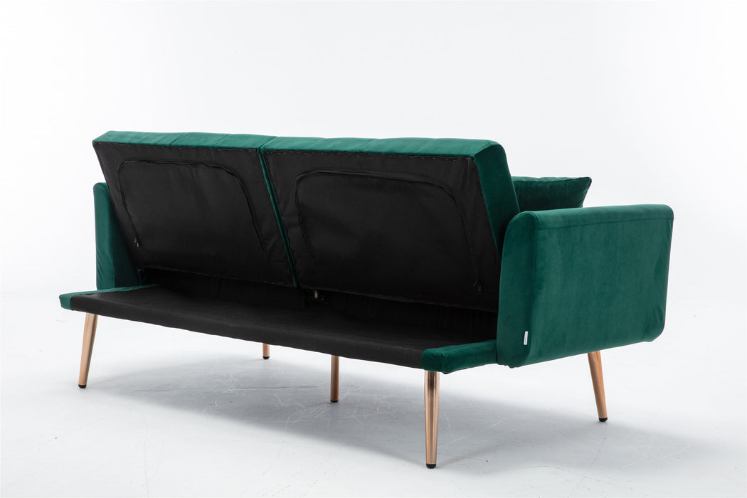 Kent Velvet Sofa/ Green