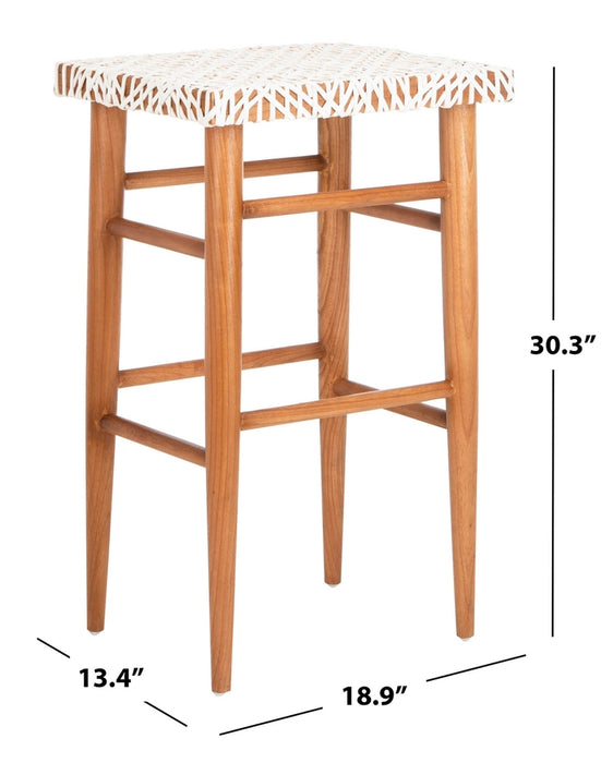 Kaleo Woven Leather Barstool - Cool Stuff & Accessories
