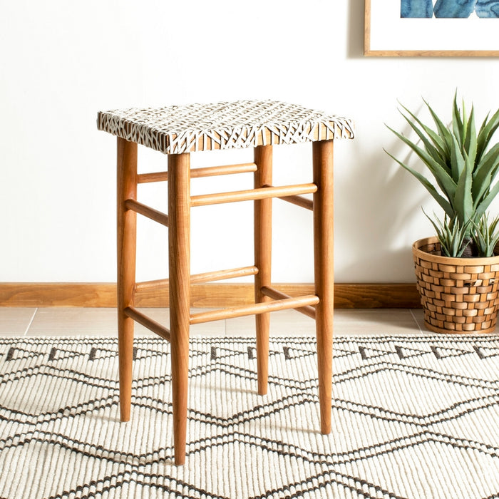 Kaleo Woven Leather Barstool - Cool Stuff & Accessories