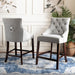 Eleni Tufted Wing Back Counter Stool/Grey - Cool Stuff & Accessories