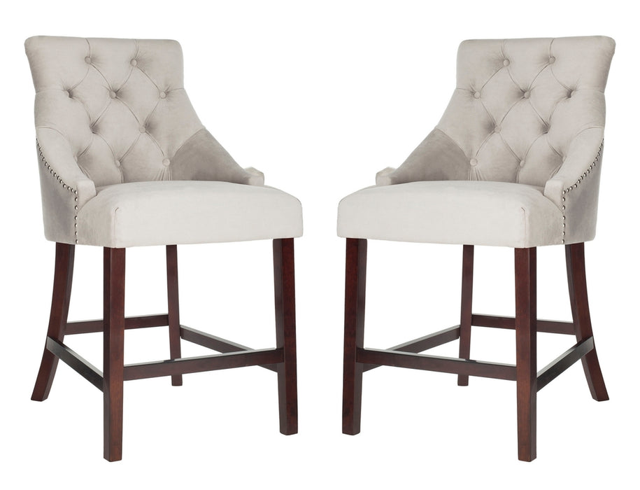 Eleni Tufted Wing Back Counter Stool/Grey - Cool Stuff & Accessories