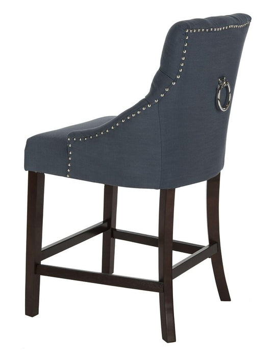 Eleni Tufted Wing Back Counter Stool/Navy - Cool Stuff & Accessories