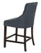 Eleni Tufted Wing Back Counter Stool/Navy - Cool Stuff & Accessories