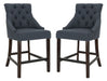 Eleni Tufted Wing Back Counter Stool/Navy - Cool Stuff & Accessories