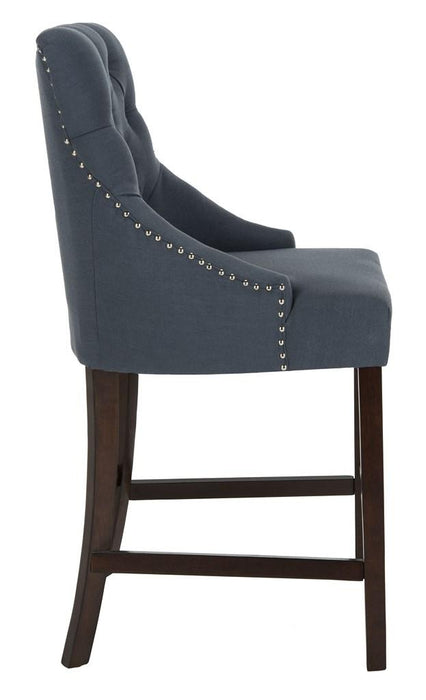 Eleni Tufted Wing Back Counter Stool/Navy - Cool Stuff & Accessories