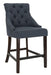 Eleni Tufted Wing Back Counter Stool/Navy - Cool Stuff & Accessories
