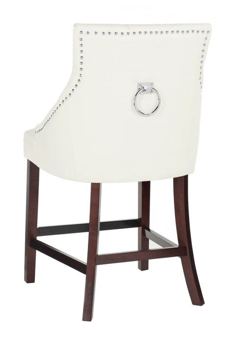 Eleni Tufted Wing Back Counter Stool/White - Cool Stuff & Accessories