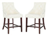 Eleni Tufted Wing Back Counter Stool/White - Cool Stuff & Accessories