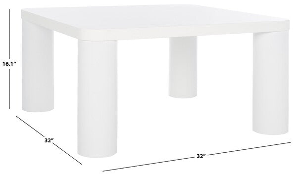 Aldous Square Coffee Table/White