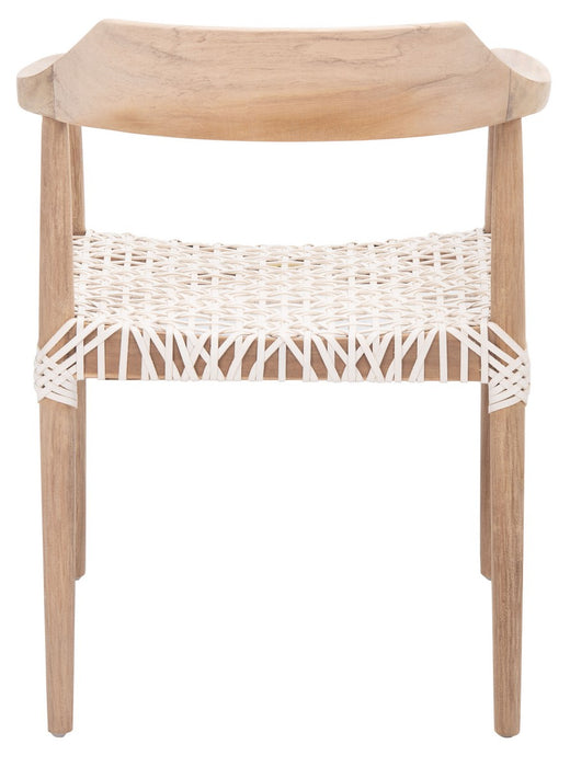 Munro Leather Woven Accent Chair/Unfinished Natural