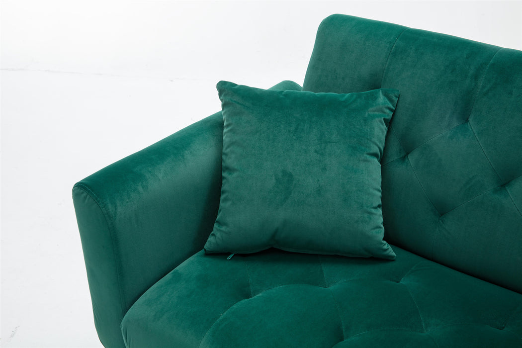 Kent Velvet Sofa/ Green