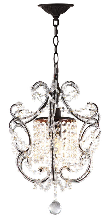 LUNA 1 LIGHT BROWN 12 INCH DIA ADJUSTABLE CHANDELIER - Cool Stuff & Accessories