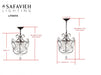 LUNA 1 LIGHT BROWN 12 INCH DIA ADJUSTABLE CHANDELIER - Cool Stuff & Accessories