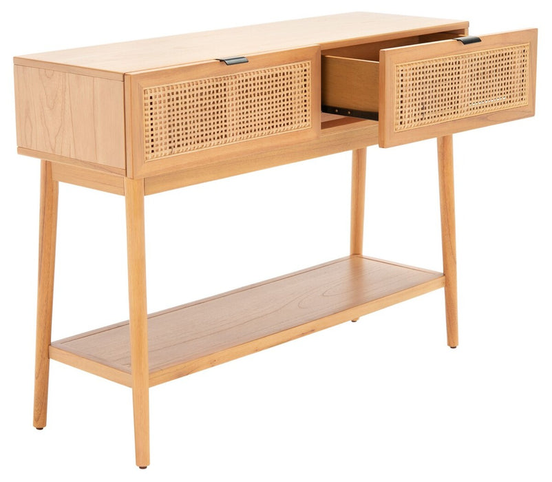 Baisley 2 Drawer Rattan Console Table - Cool Stuff & Accessories