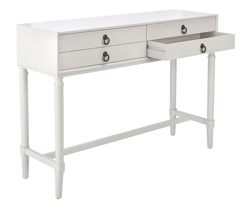 Aliyah 4 Drawer White Console Table - Cool Stuff & Accessories