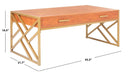 Elaine 2 Drawer Coffee Table/ Natural Gold - Cool Stuff & Accessories