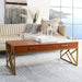 Elaine 2 Drawer Coffee Table/ Natural Gold - Cool Stuff & Accessories