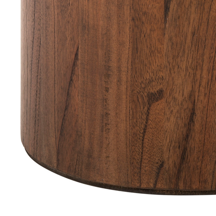 Devin Round Pedestal Coffee Table/ Dark Walnut - Cool Stuff & Accessories