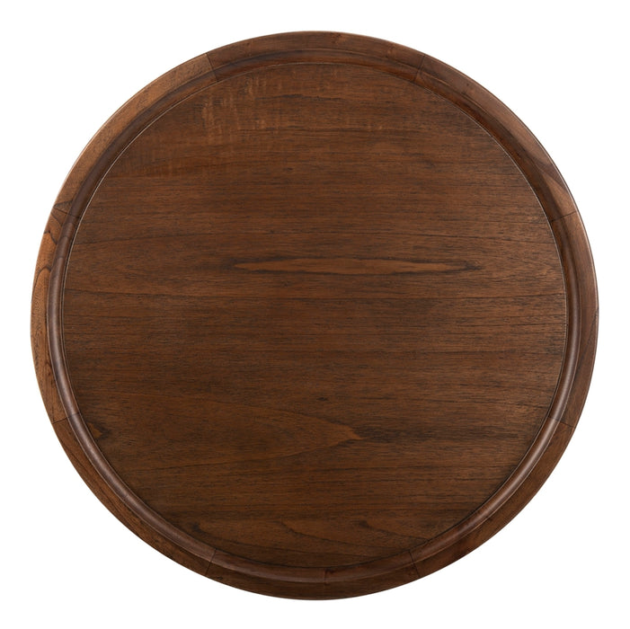 Devin Round Pedestal Coffee Table/ Dark Walnut - Cool Stuff & Accessories