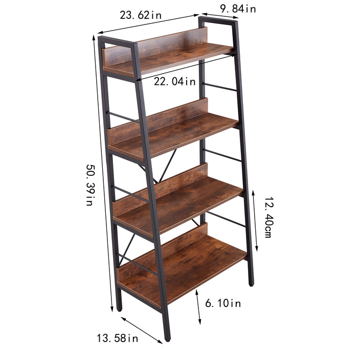 4 Layer Display Bookshelf/ Brown