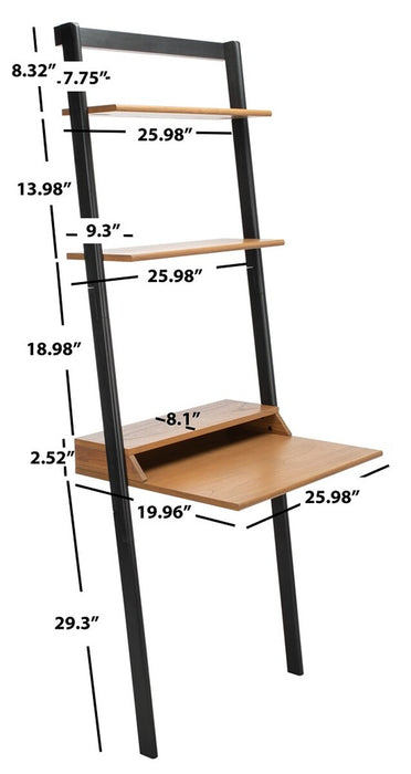 Pamella 2 Shelf Leaning Desk - Cool Stuff & Accessories