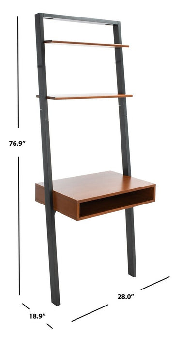 Kamy 2 Shelf Leaning Desk/ Honey Brown - Cool Stuff & Accessories