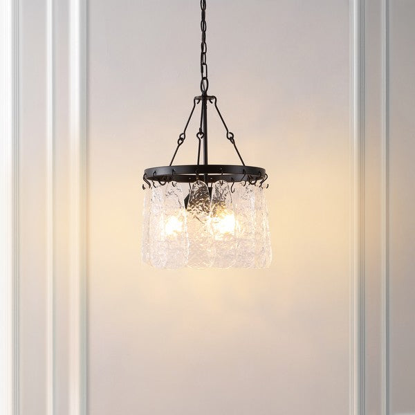 Thryssa Chandelier/ Black/ Clear