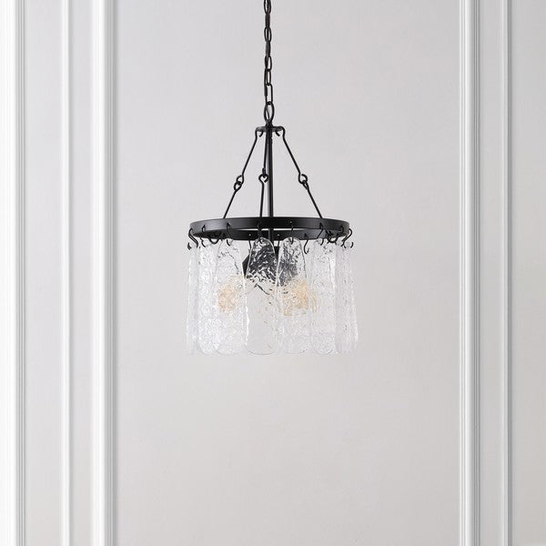 Thryssa Chandelier/ Black/ Clear
