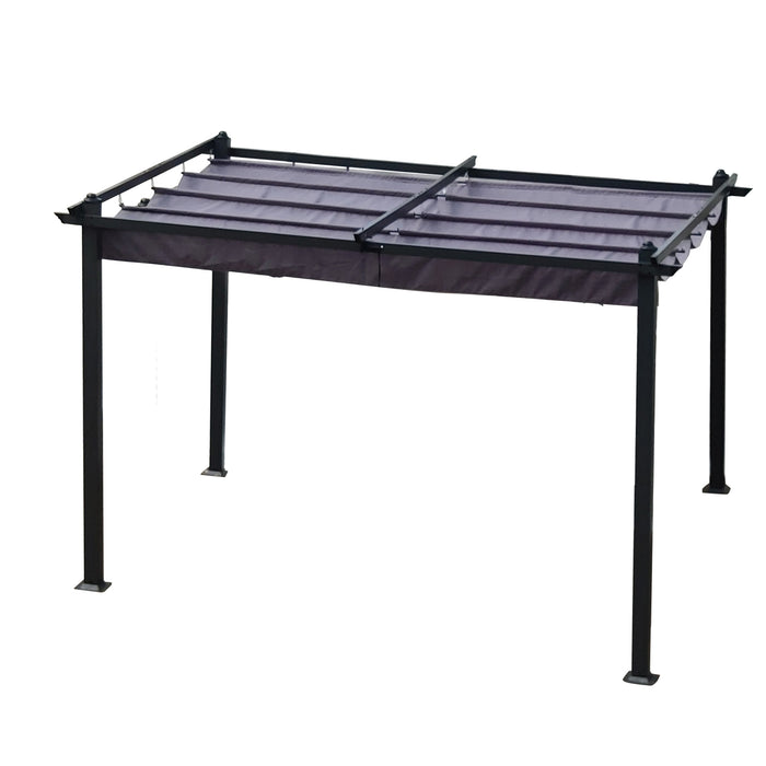 13 x 10 Ft Outdoor Pergola With Canopy/Gray