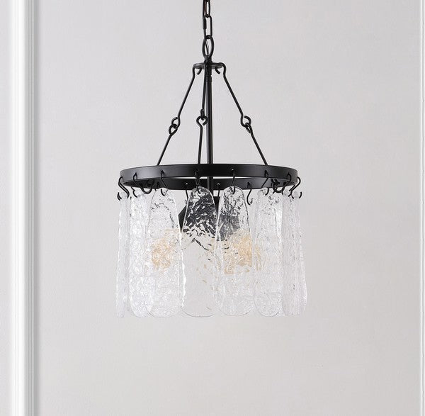 Thryssa Chandelier/ Black/ Clear
