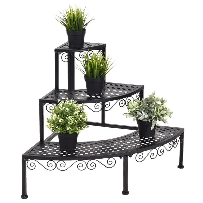 3-Tier Corner Metal Flower Ladder Plant Stand - Cool Stuff & Accessories