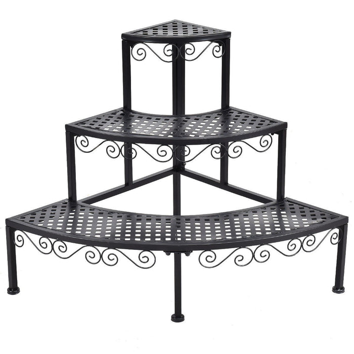 3-Tier Corner Metal Flower Ladder Plant Stand - Cool Stuff & Accessories