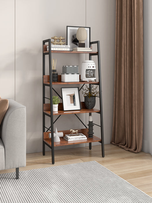 4 Layer Display Bookshelf/ Brown