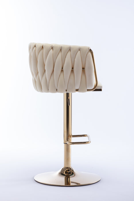 Set of 2 Bar Stools/ Ivory