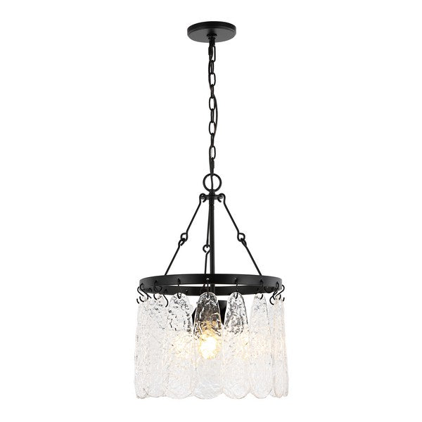 Thryssa Chandelier/ Black/ Clear
