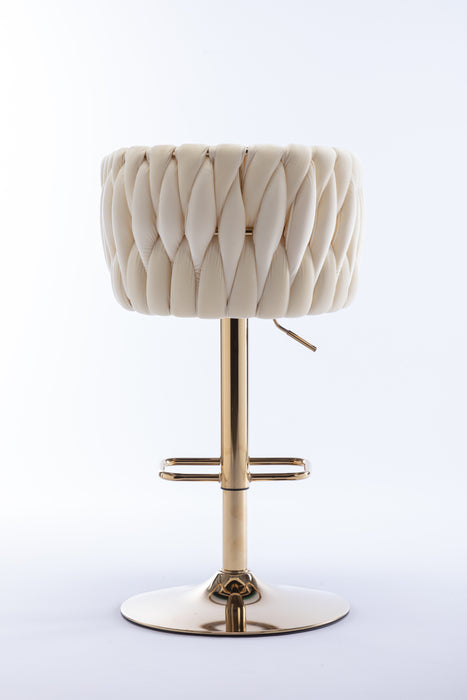 Set of 2 Bar Stools/ Ivory