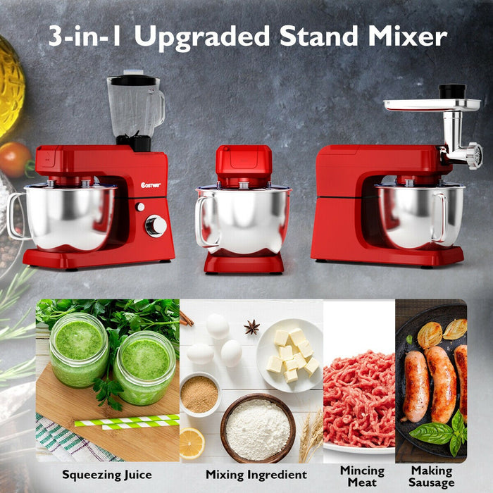 3 in 1 Multi functional Food Stand Mixer/ Red
