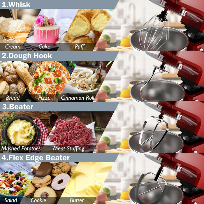3 in 1 Multi functional Food Stand Mixer/ Red
