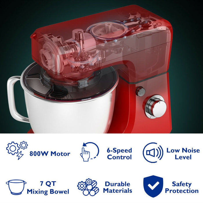 3 in 1 Multi functional Food Stand Mixer/ Red