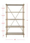 Rigby 5 Tier Etagere/Rustic Oak - Cool Stuff & Accessories