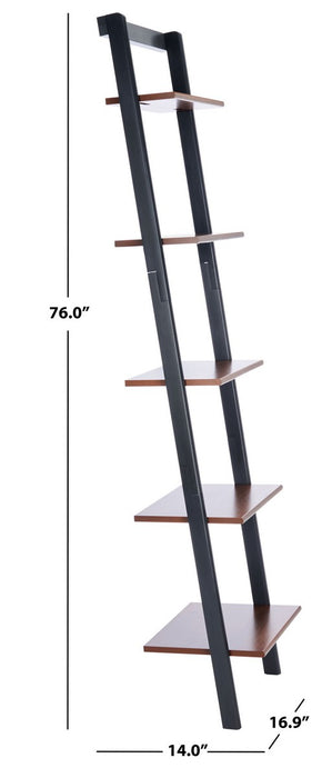 Allaire 5 Tier Leaning Etagere/Honey Brown - Cool Stuff & Accessories