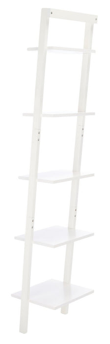 Allaire 5 Tier Leaning Etagere/White - Cool Stuff & Accessories