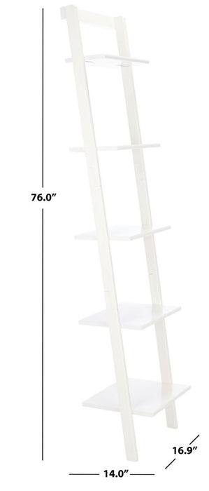 Allaire 5 Tier Leaning Etagere/White - Cool Stuff & Accessories