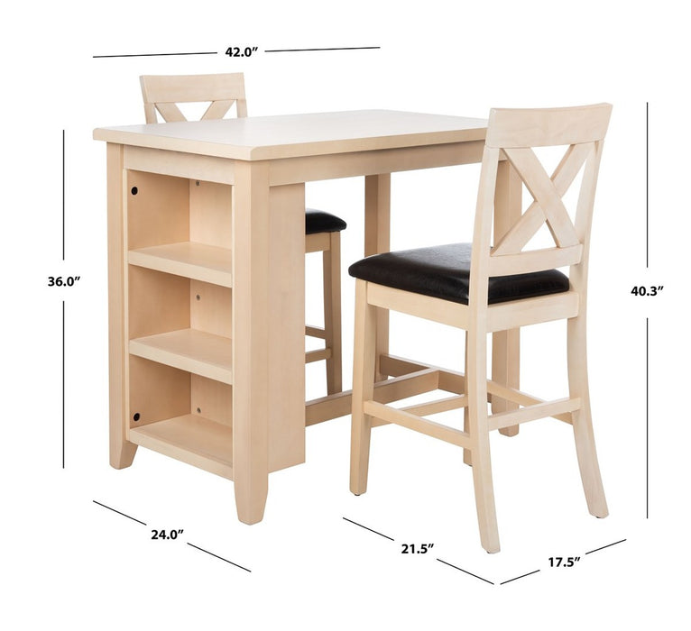 Everest 3 Piece Pub Set/White Wash - Cool Stuff & Accessories