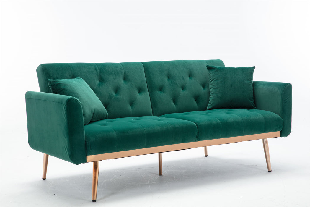 Kent Velvet Sofa/ Green