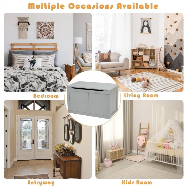Wooden Chest Organizer Toy Storage Box/Grey