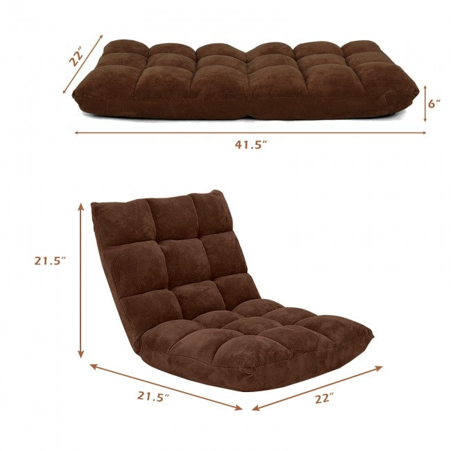 14 Position Adjustable Cushioned Floor Chair/Coffee
