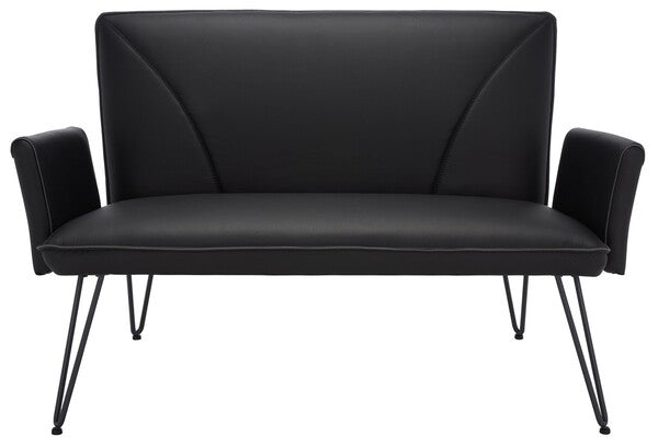 Johannes Mid Century Modern Leather Settee