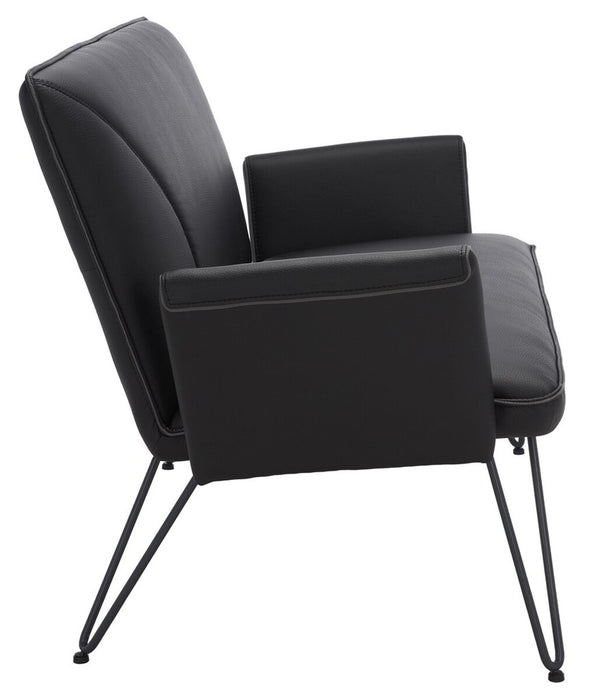 Johannes Mid Century Modern Leather Settee